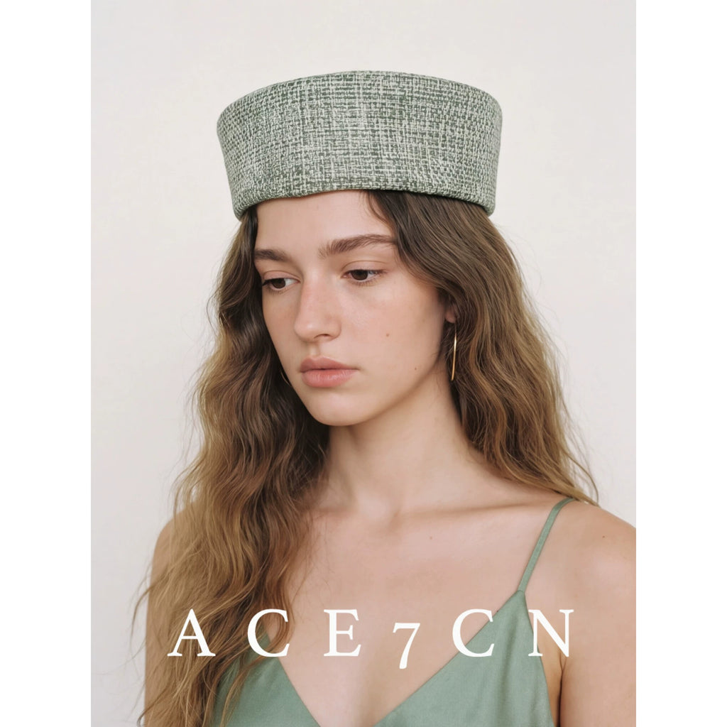 Hand-Woven Straw Pillbox Hat — ACE7CN