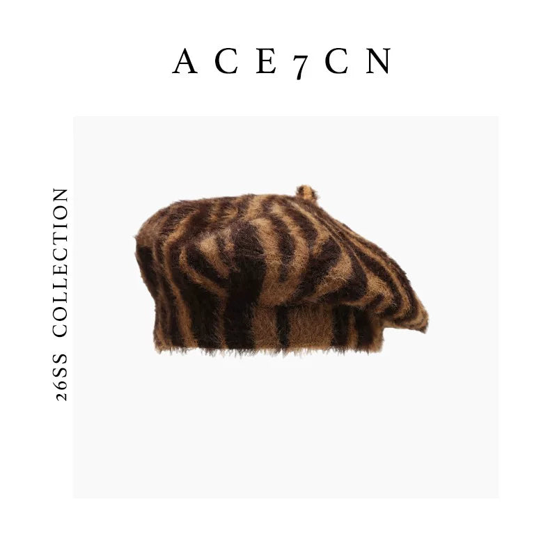 Zebra-Stripe Beret — ACE7CN