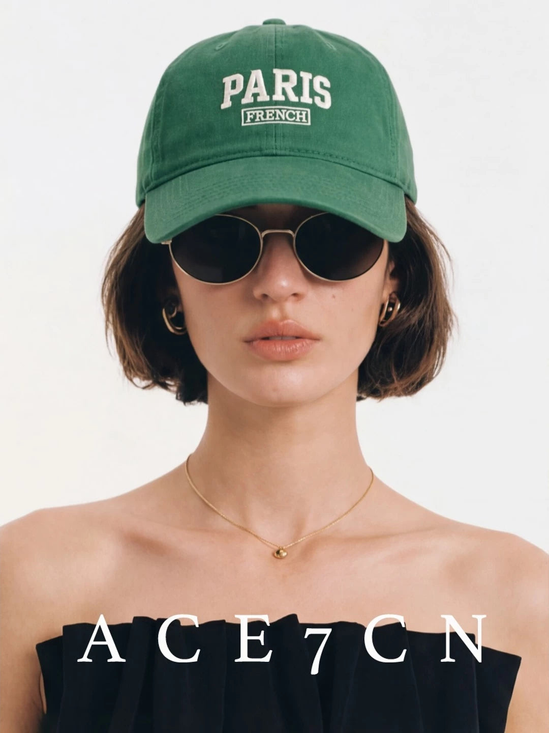Paris-Embroidered Baseball Cap — ACE7CN