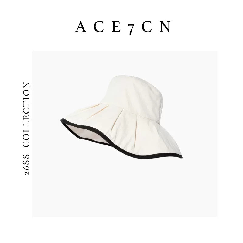 Pinched-Pleat Cloche Bucket Hat — ACE7CN
