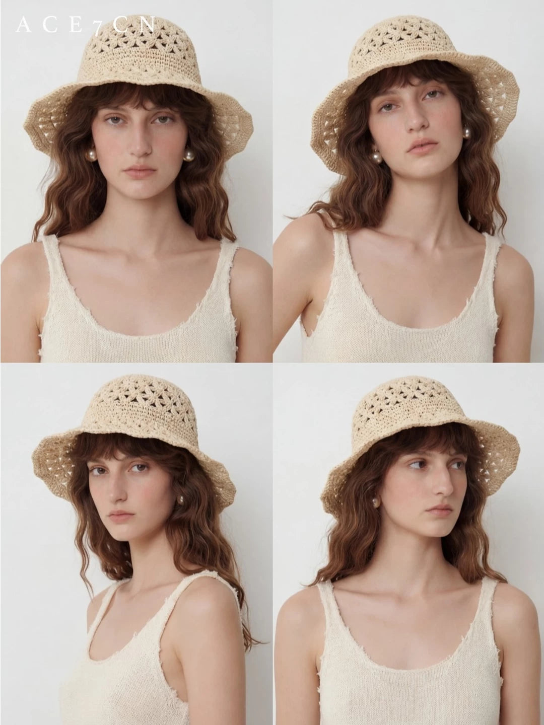 Foldable Openwork Bucket Hat — ACE7CN