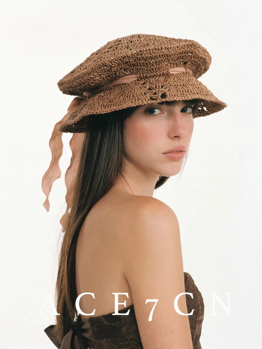 Openwork Straw Jellyfish Hat — ACE7CN