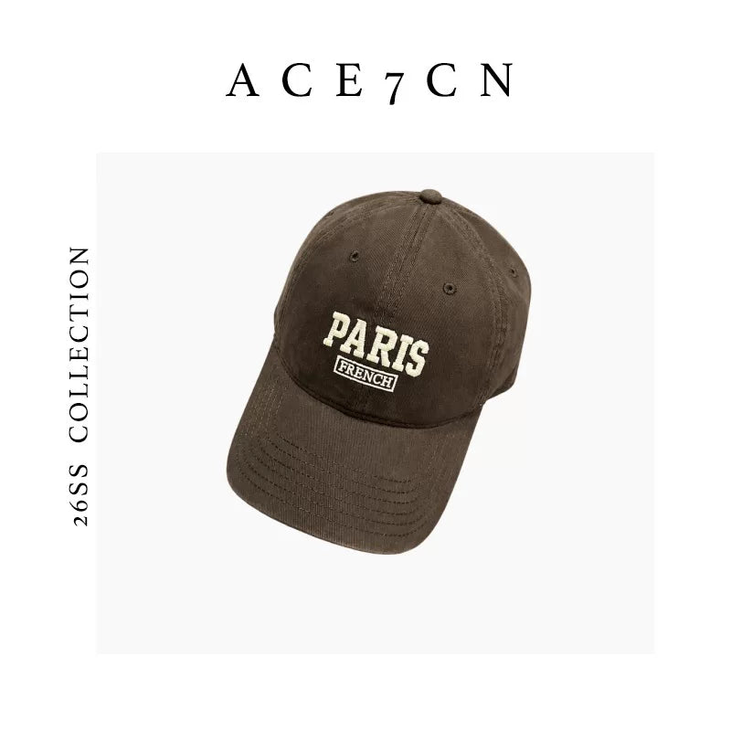 Paris-Embroidered Baseball Cap — ACE7CN