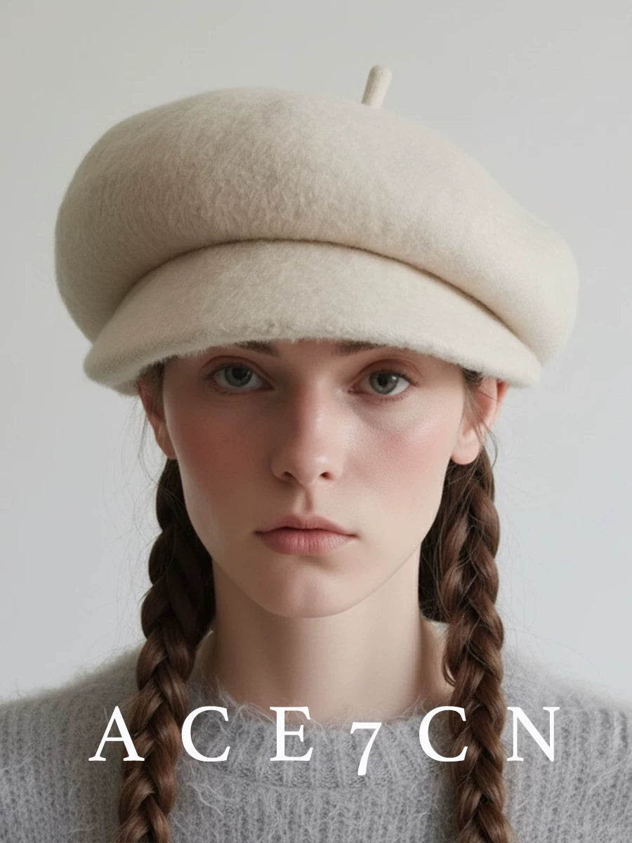 Pure Wool Newsboy Cap — ACE7CN