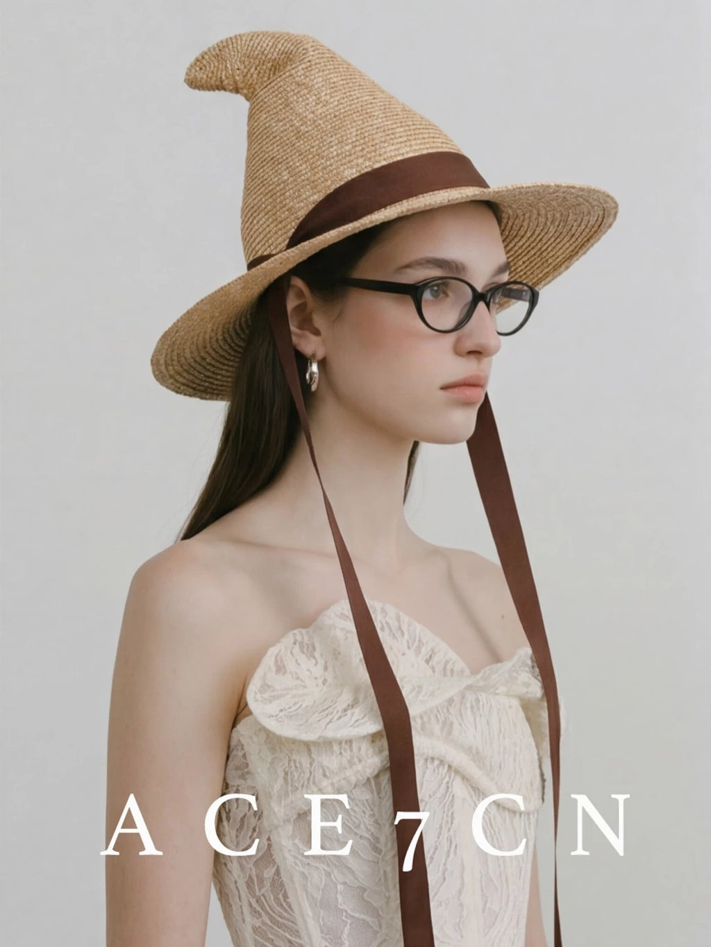 Pointed Wheat-Straw Witch Hat — ACE7CN