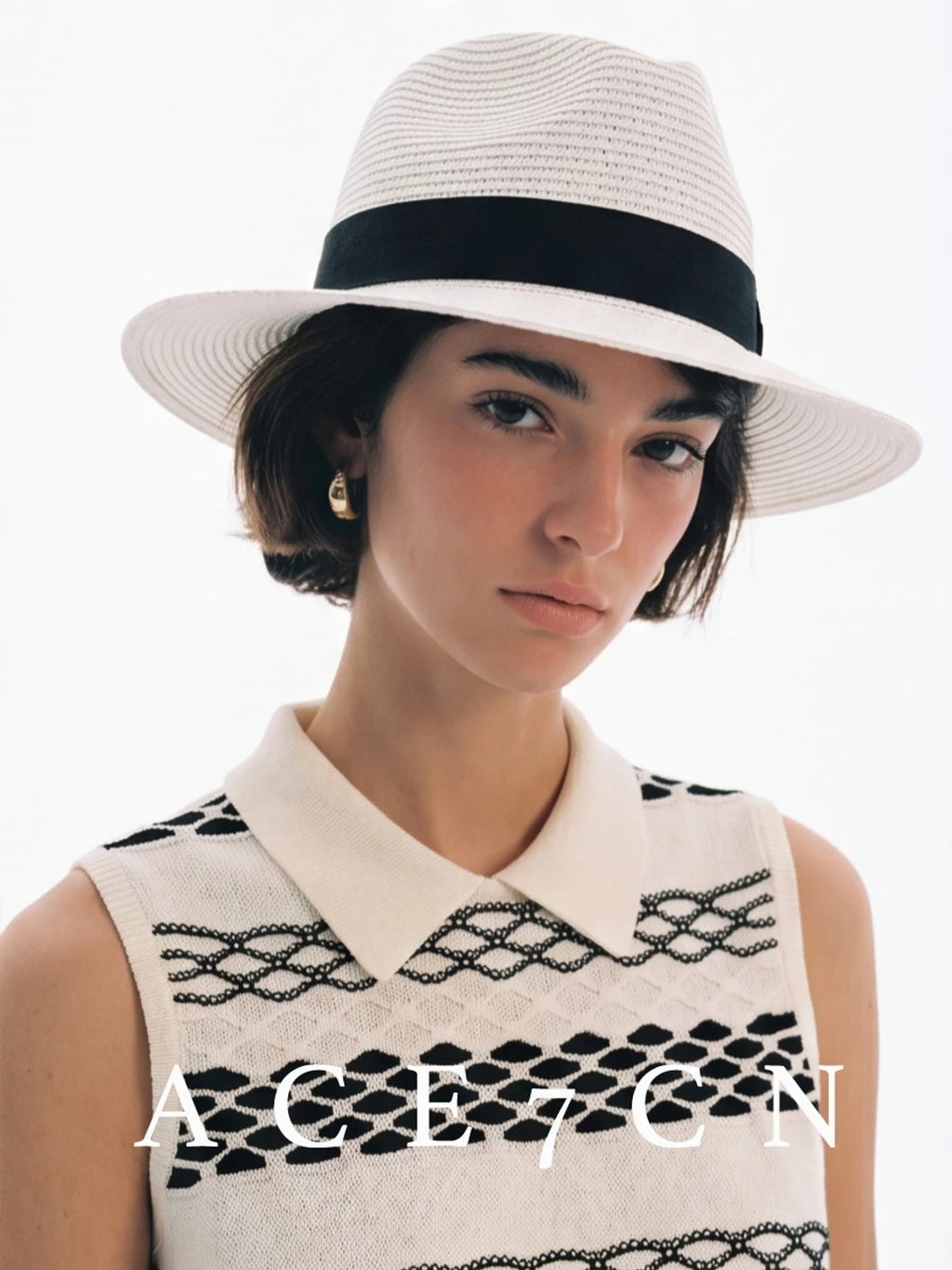 Wide-Brim Straw Panama Hat — ACE7CN