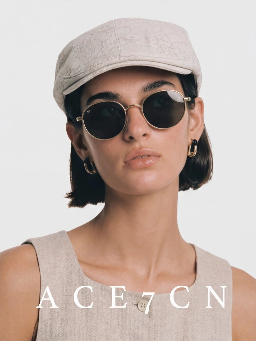 Jacquard Cotton Flat Cap — ACE7CN