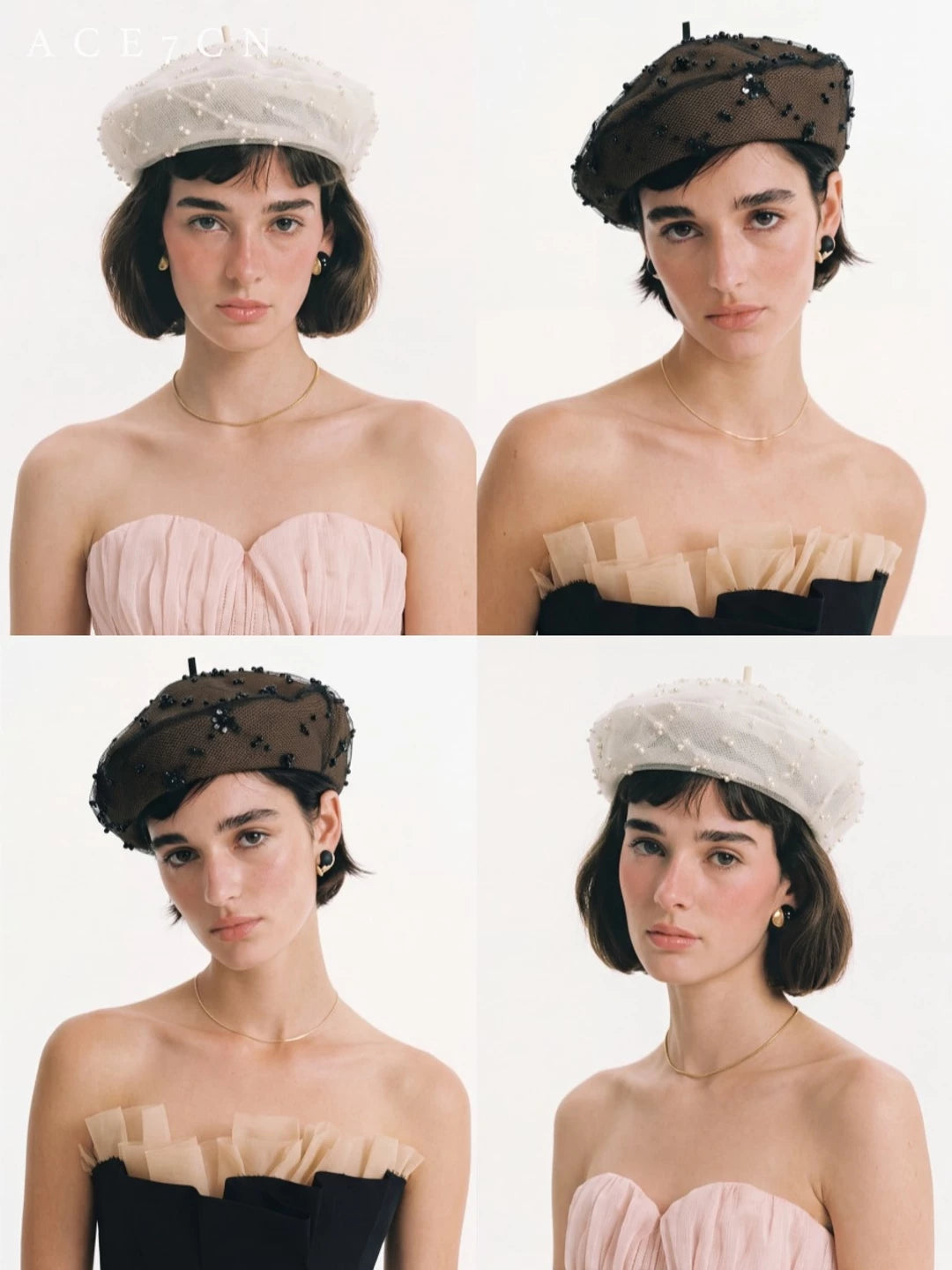 Hand-Beaded Painter Beret — ACE7CN