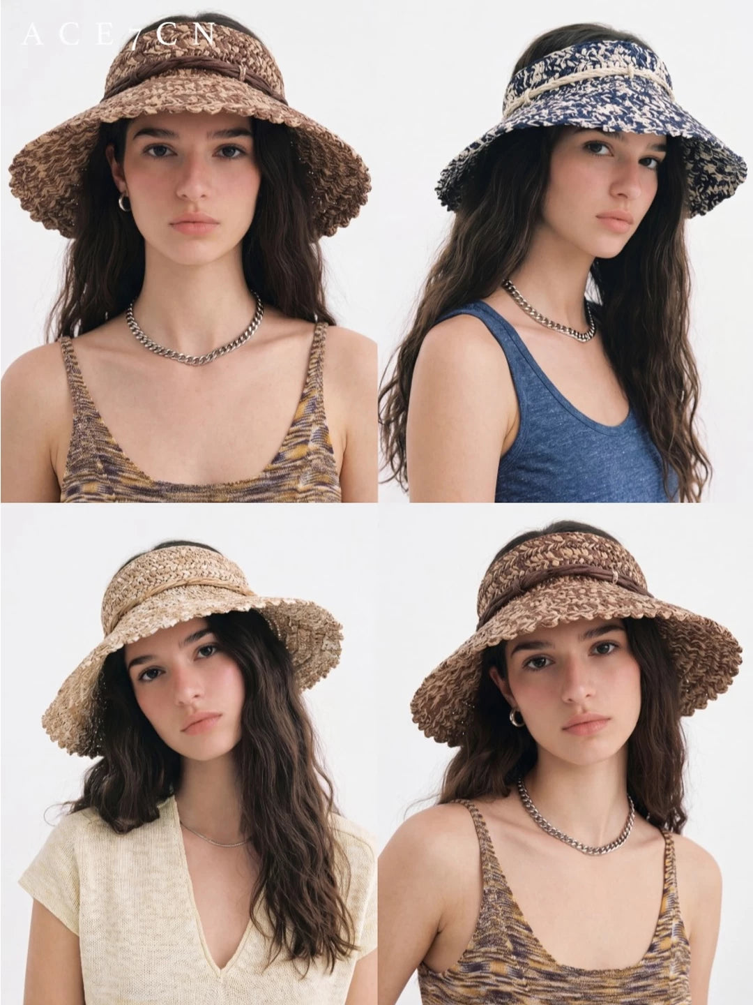 Crochet Straw Headband Visor — ACE7CN