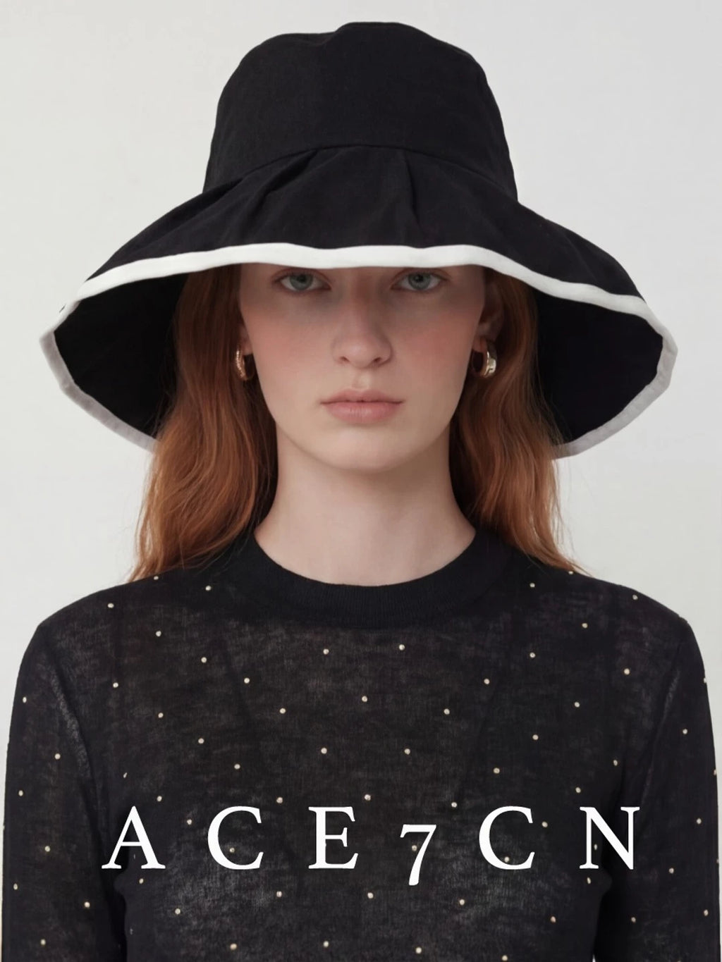 Pinched-Pleat Cloche Bucket Hat — ACE7CN