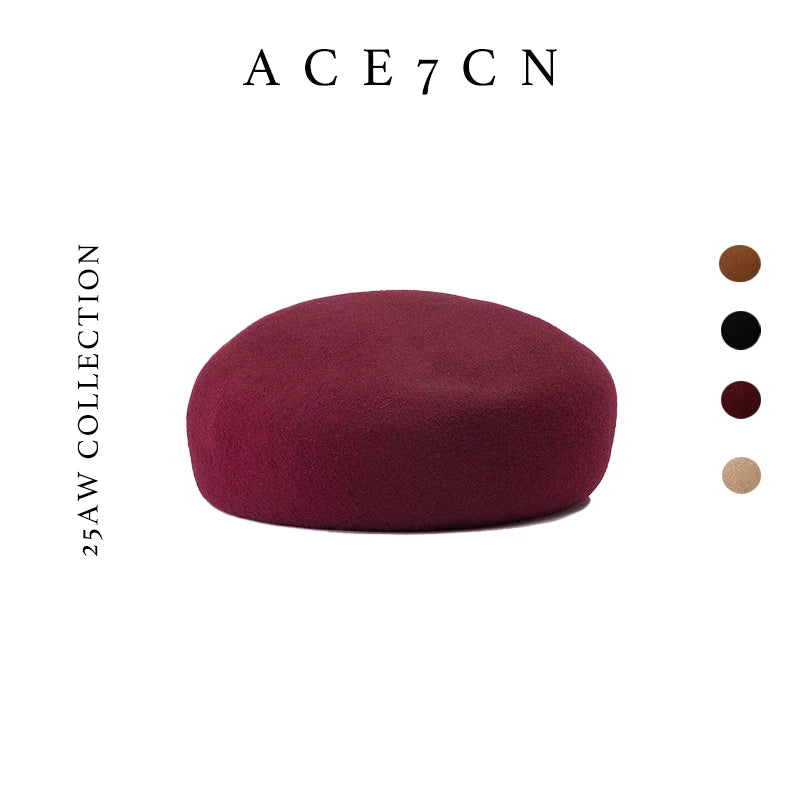Runway Domed Wool Pillbox Hat — ACE7CN