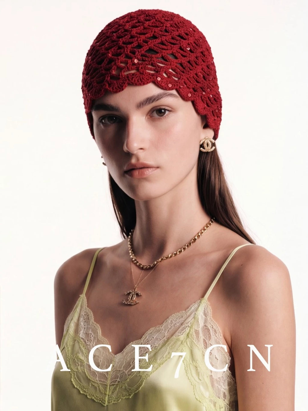 Sequin Crochet Headwrap Hat — ACE7CN