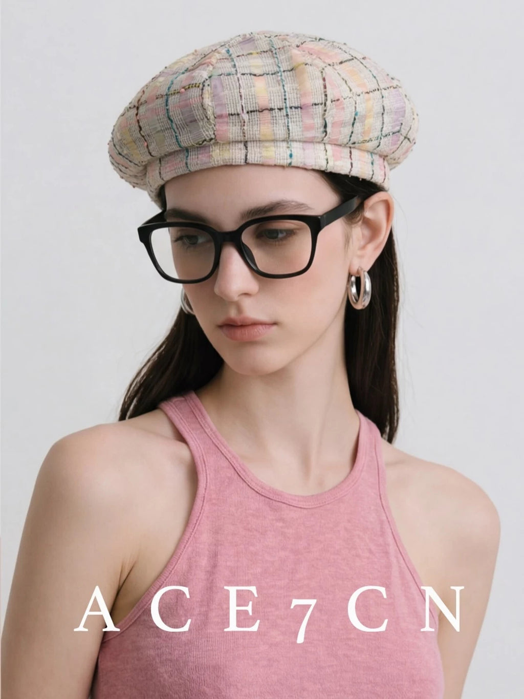 Hand-Stitched Tweed Painter Beret — ACE7CN