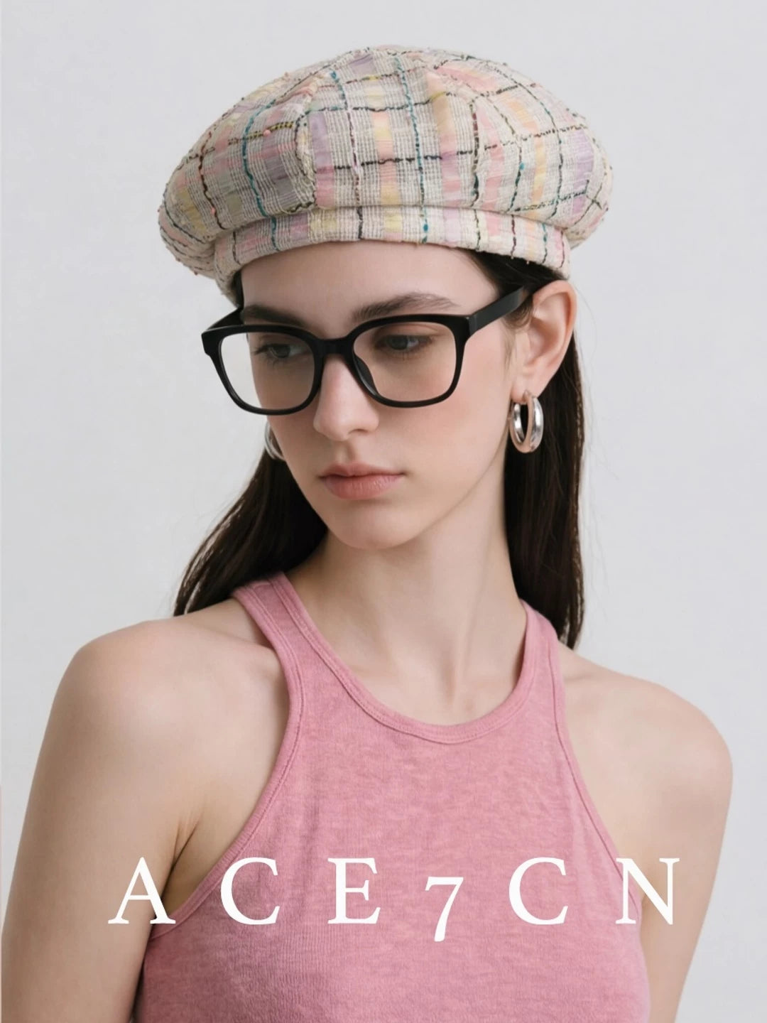 Hand-Stitched Tweed Painter Beret — ACE7CN
