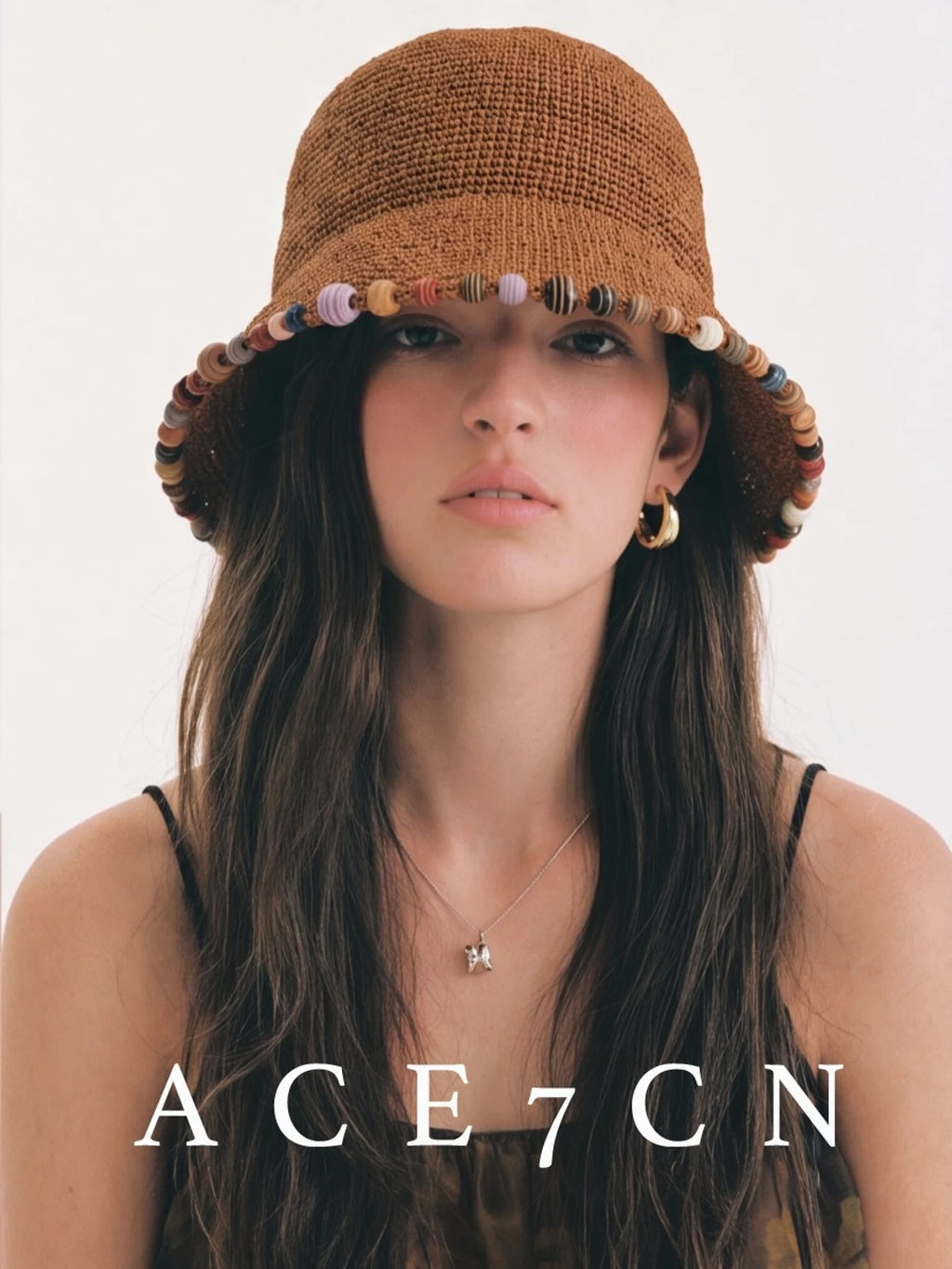 Gemstone-Trim Bucket Hat — ACE7CN