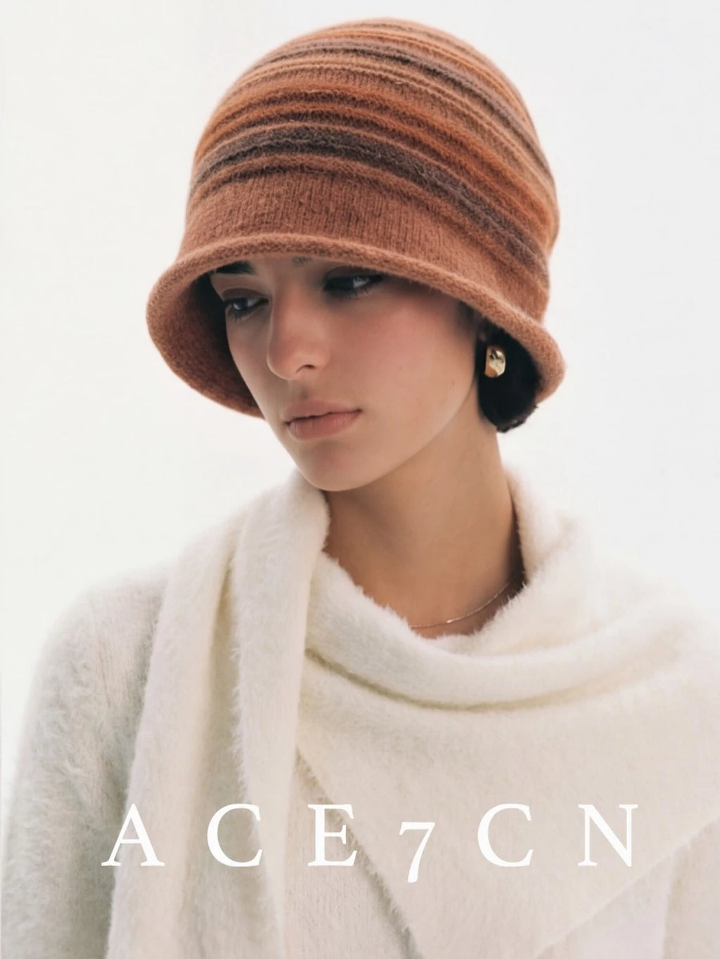 Multi-Stripe Wool Slouch Beanie — ACE7CN