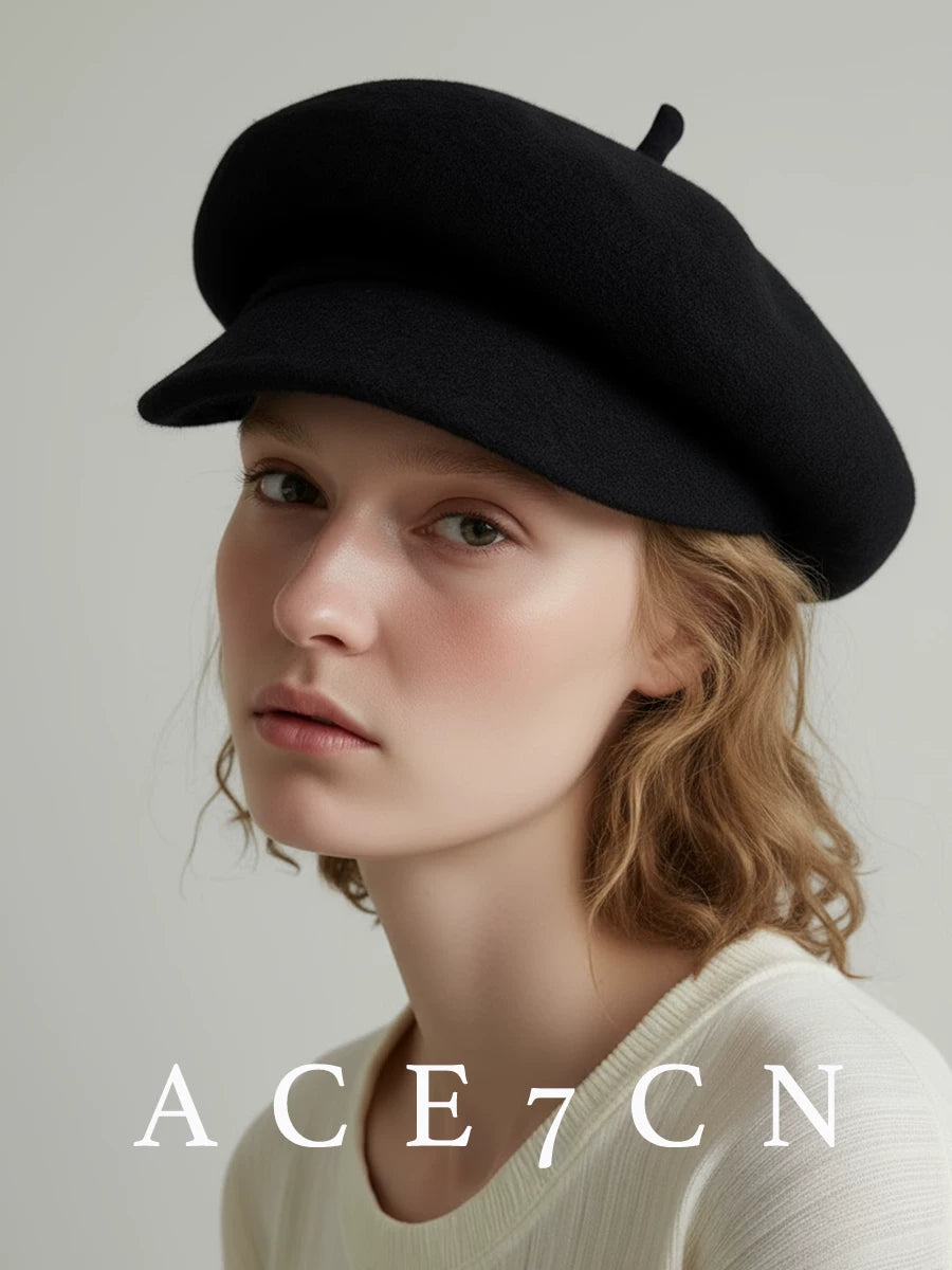 Pure Wool Newsboy Cap — ACE7CN