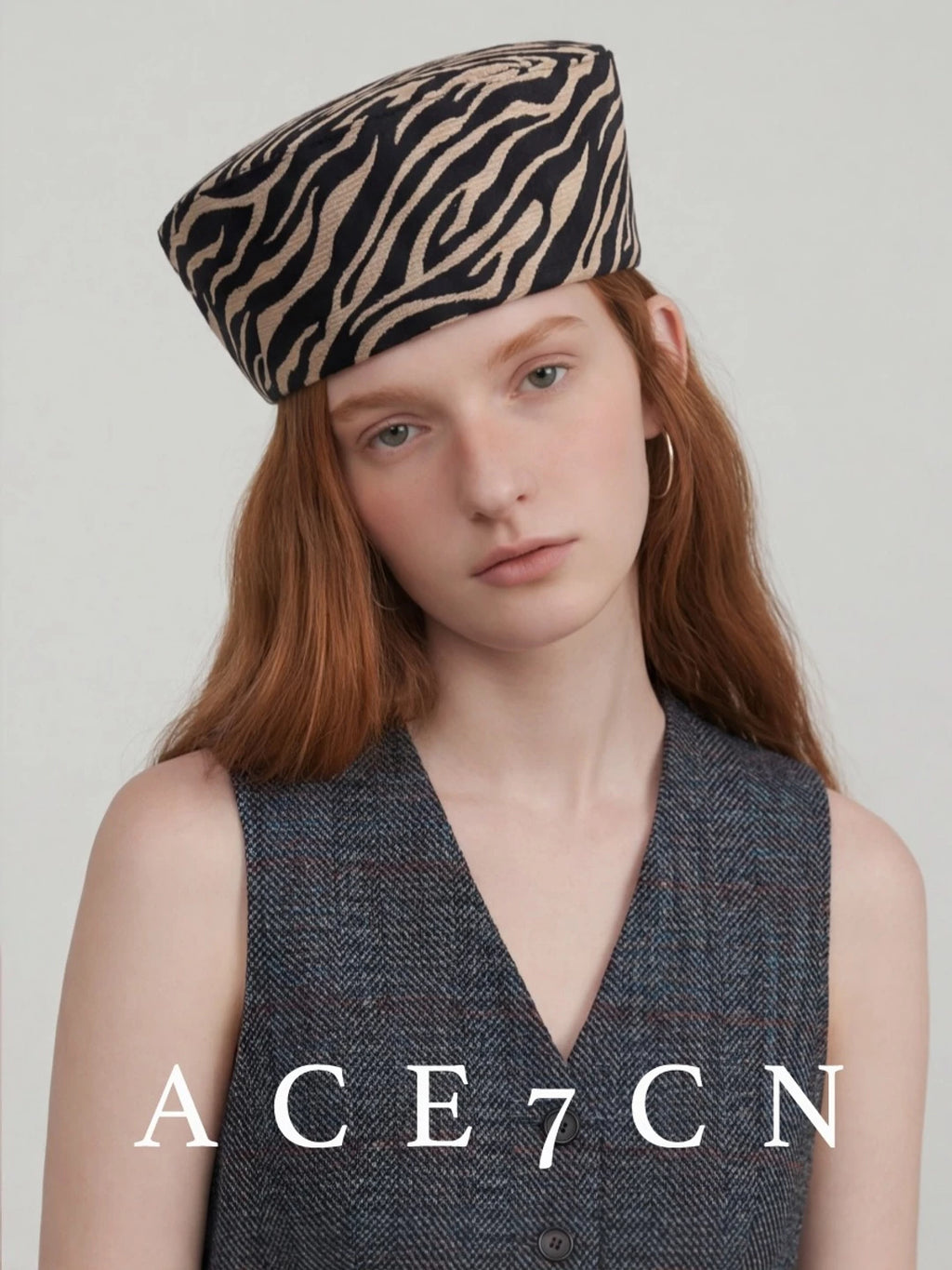 Zebra Pillbox Hat — ACE7CN