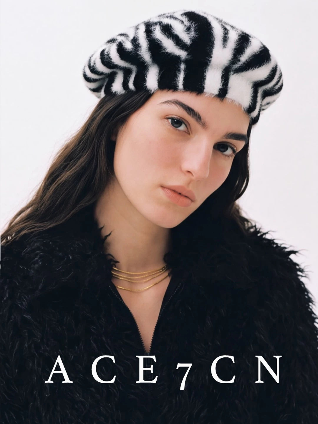 Zebra-Stripe Beret — ACE7CN
