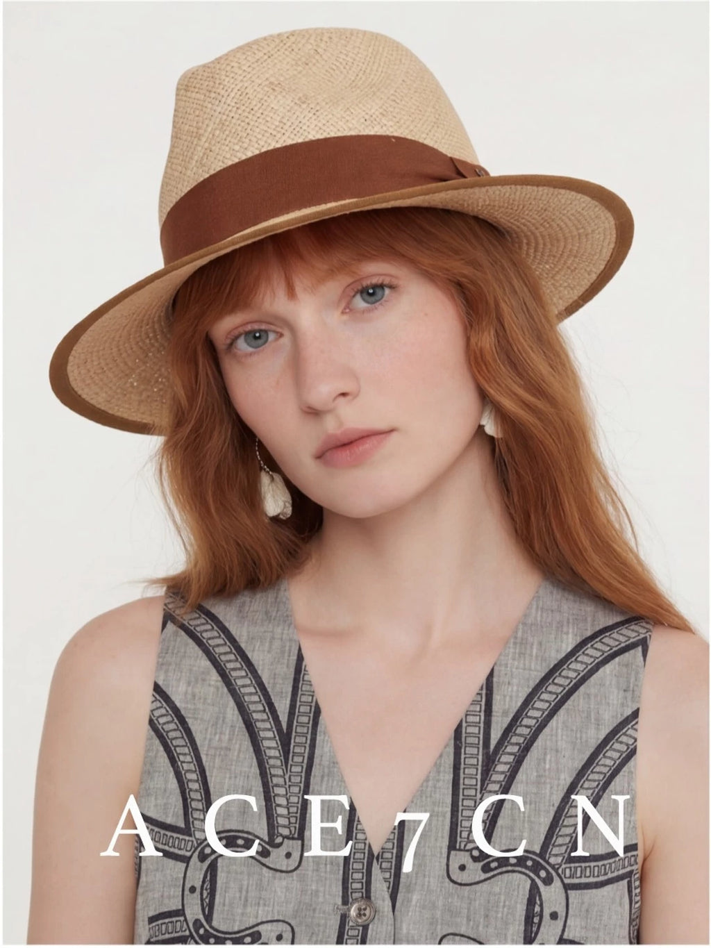 Flat-Top Straw Panama Hat — ACE7CN