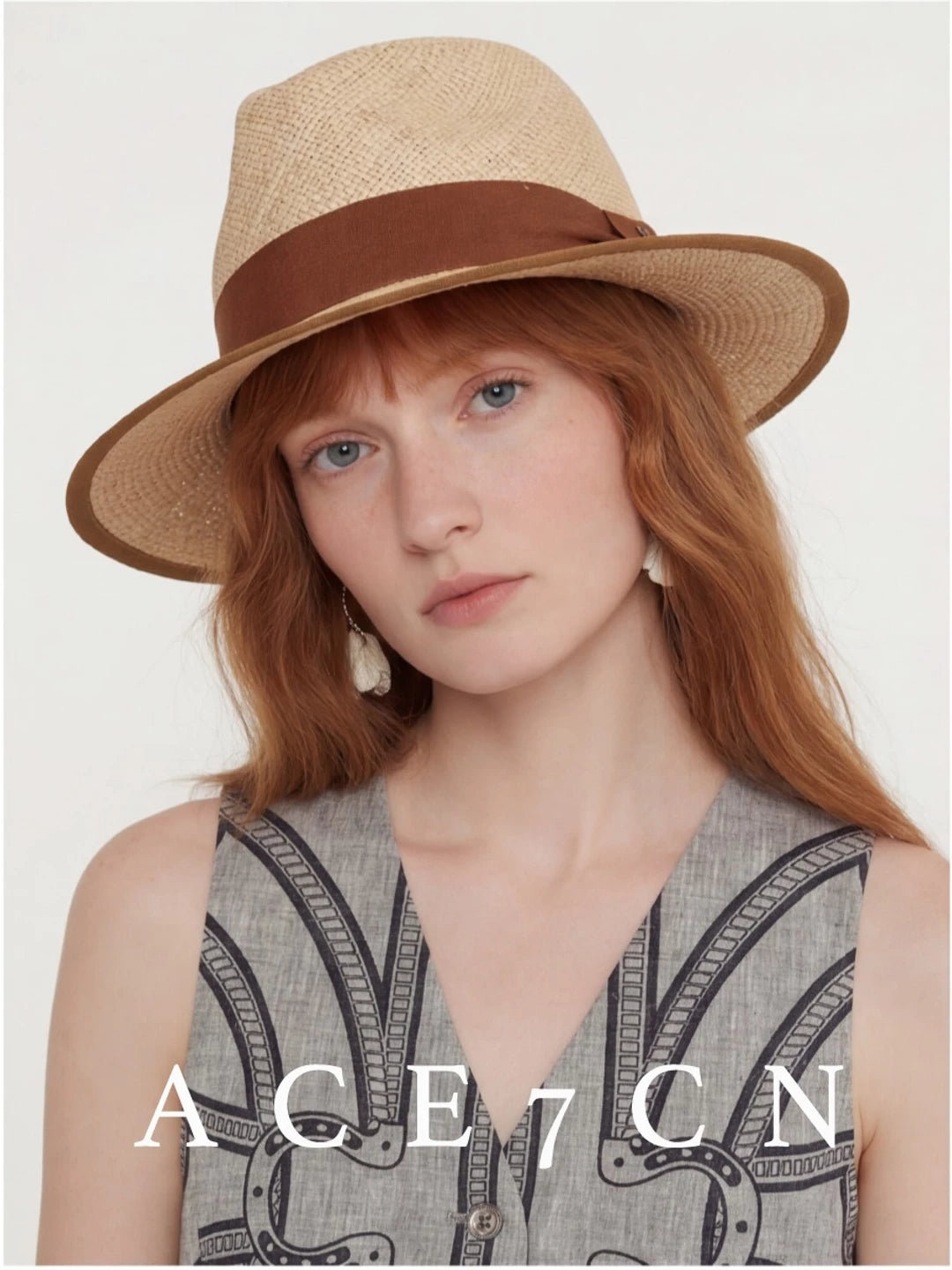 Flat-Top Straw Panama Hat — ACE7CN