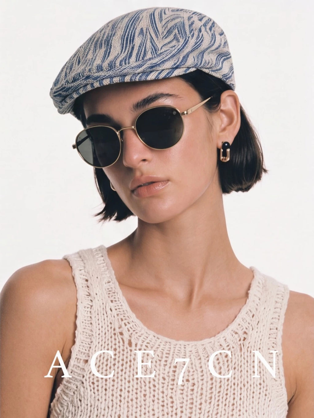 Branch-Texture Flat Cap — ACE7CN