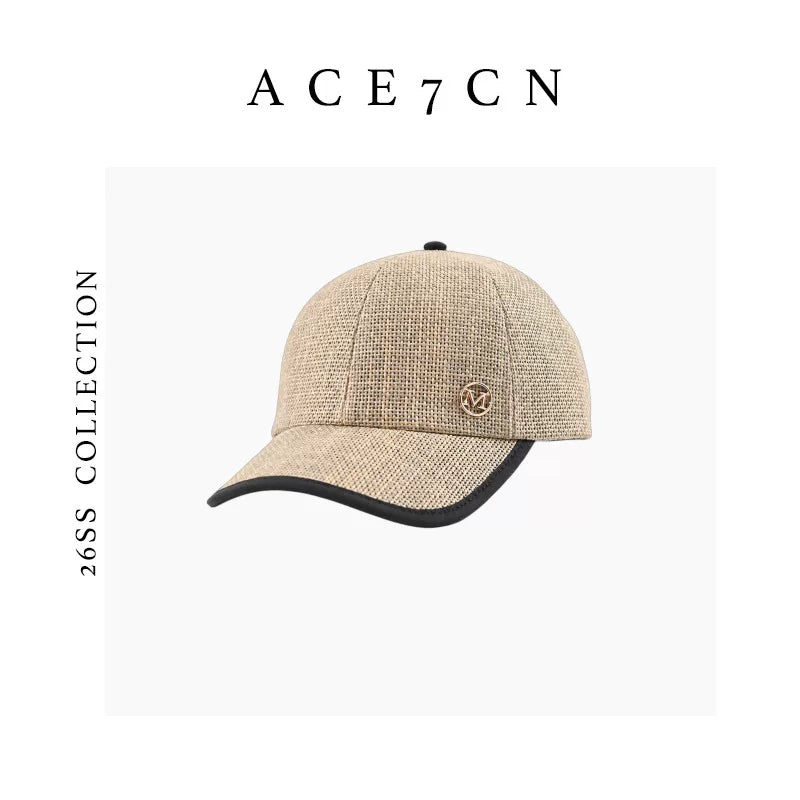 Multicolor Woven Straw Baseball Cap — ACE7CN
