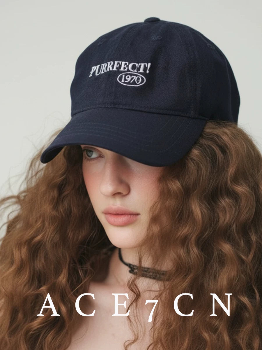 Letter-Detail Baseball Cap — ACE7CN