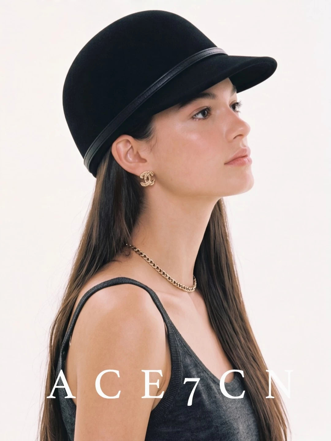 Dome-Crown Wool Felt Equestrian Cap — ACE7CN