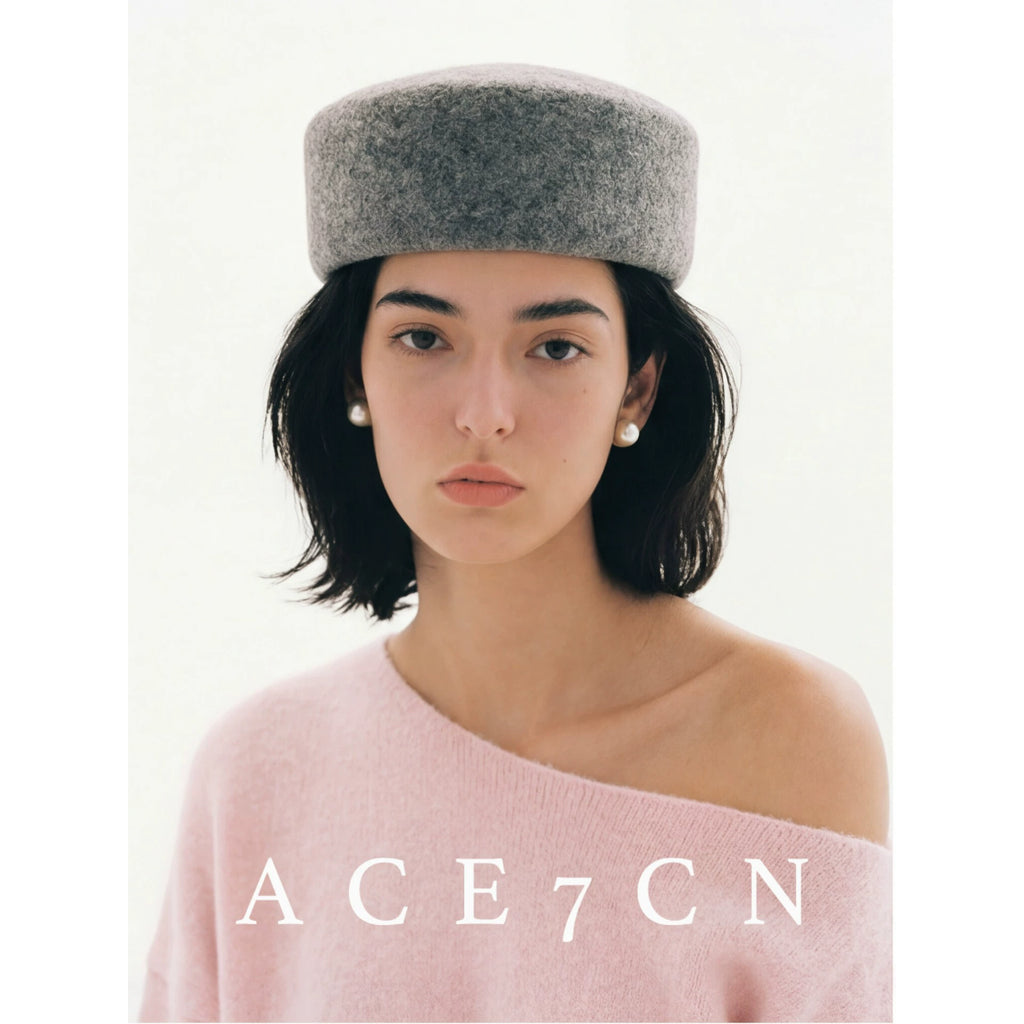 British Vintage Pillbox Hat 100 Wool pillbox Hepburn