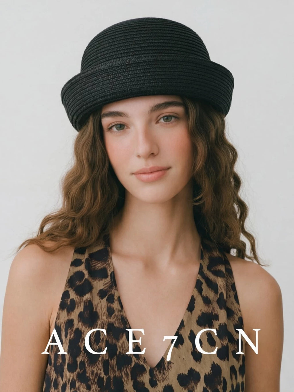 Domed Straw Pillbox Hat — ACE7CN