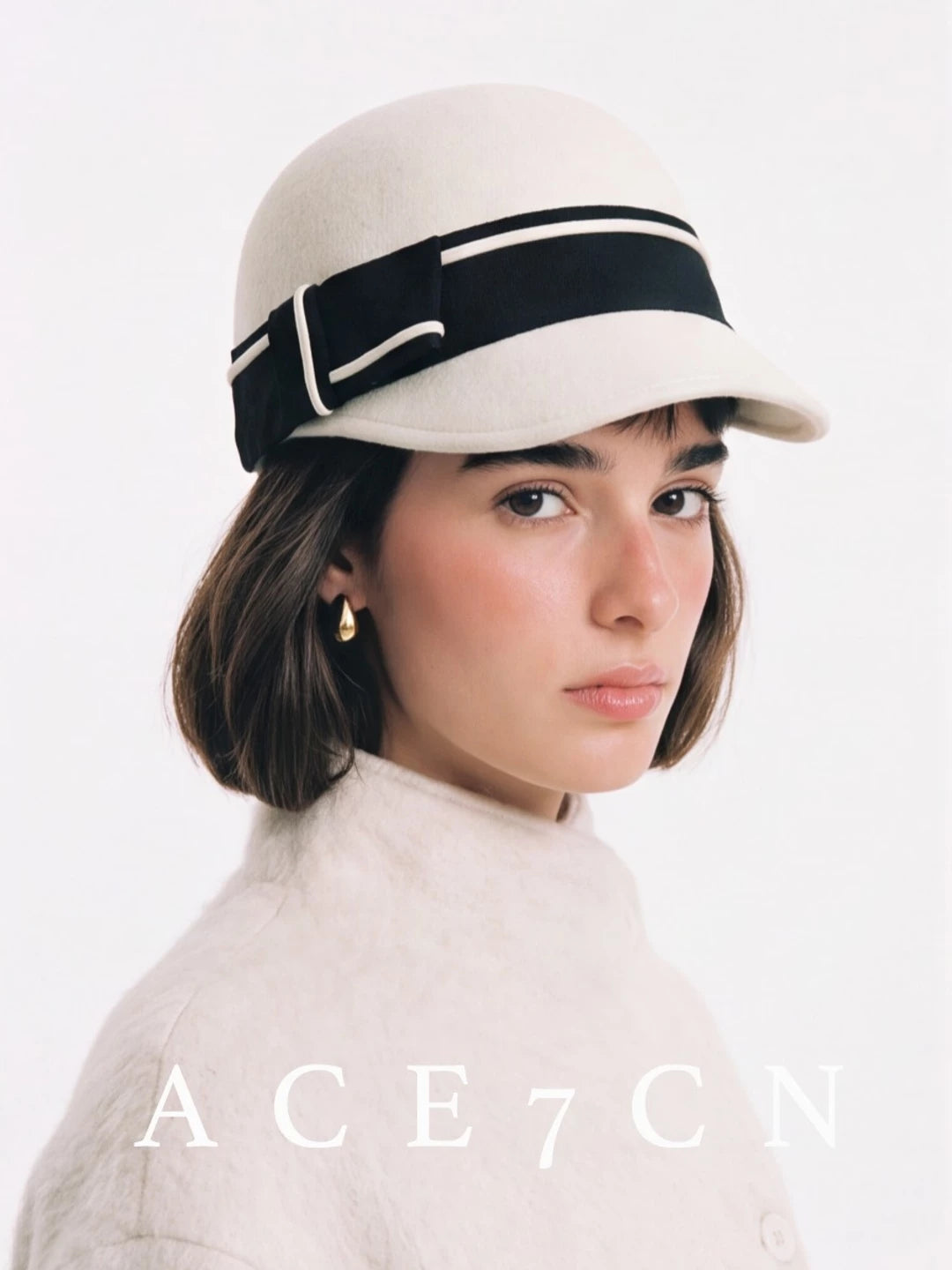Japanese Niche Designer 100 Wool Equestrian Hat Classic