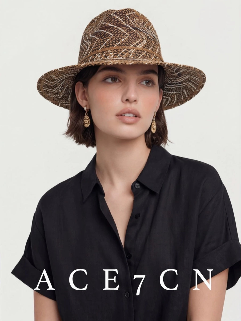 Hand-Woven Straw Panama Hat — ACE7CN