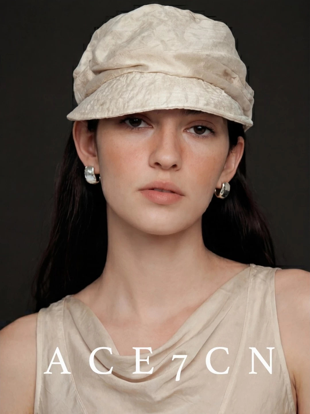 Soft-Crown Tencel Equestrian Cap — ACE7CN