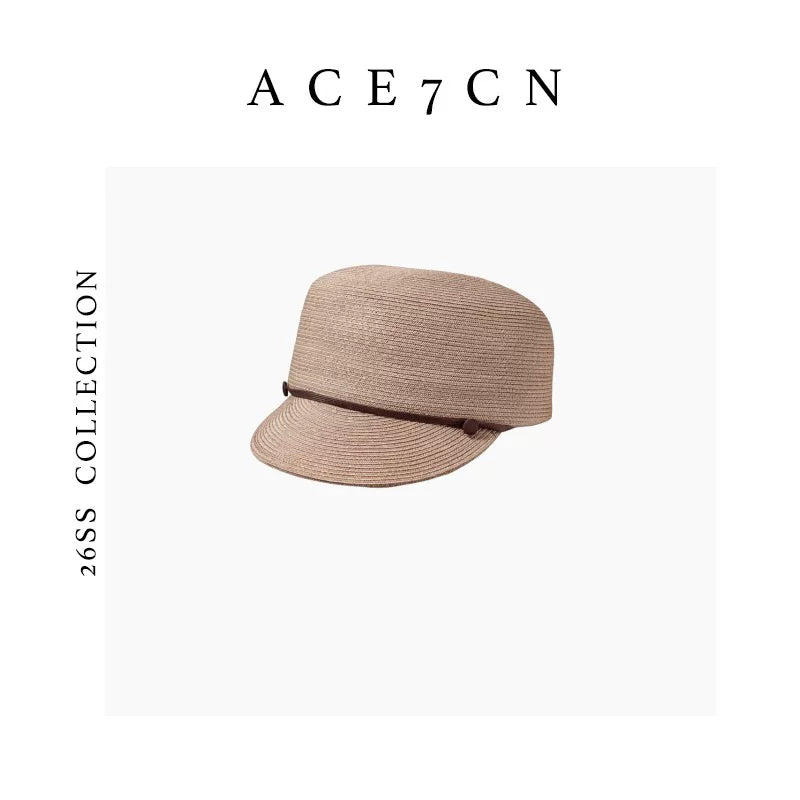 Woven Straw Riding Cap — ACE7CN