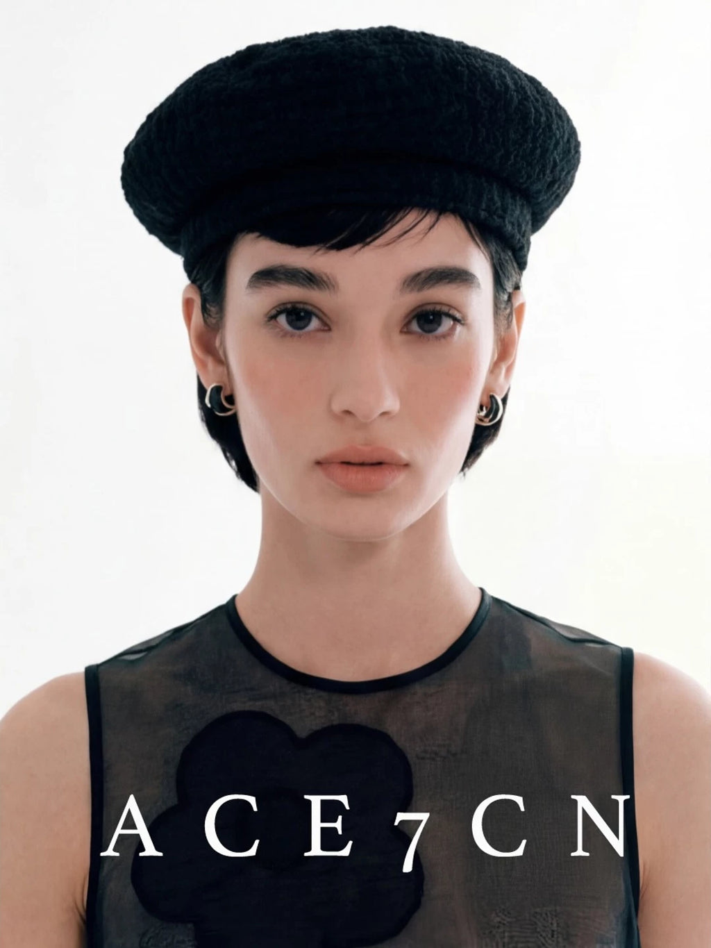 Petite Tweed Painter Beret — ACE7CN