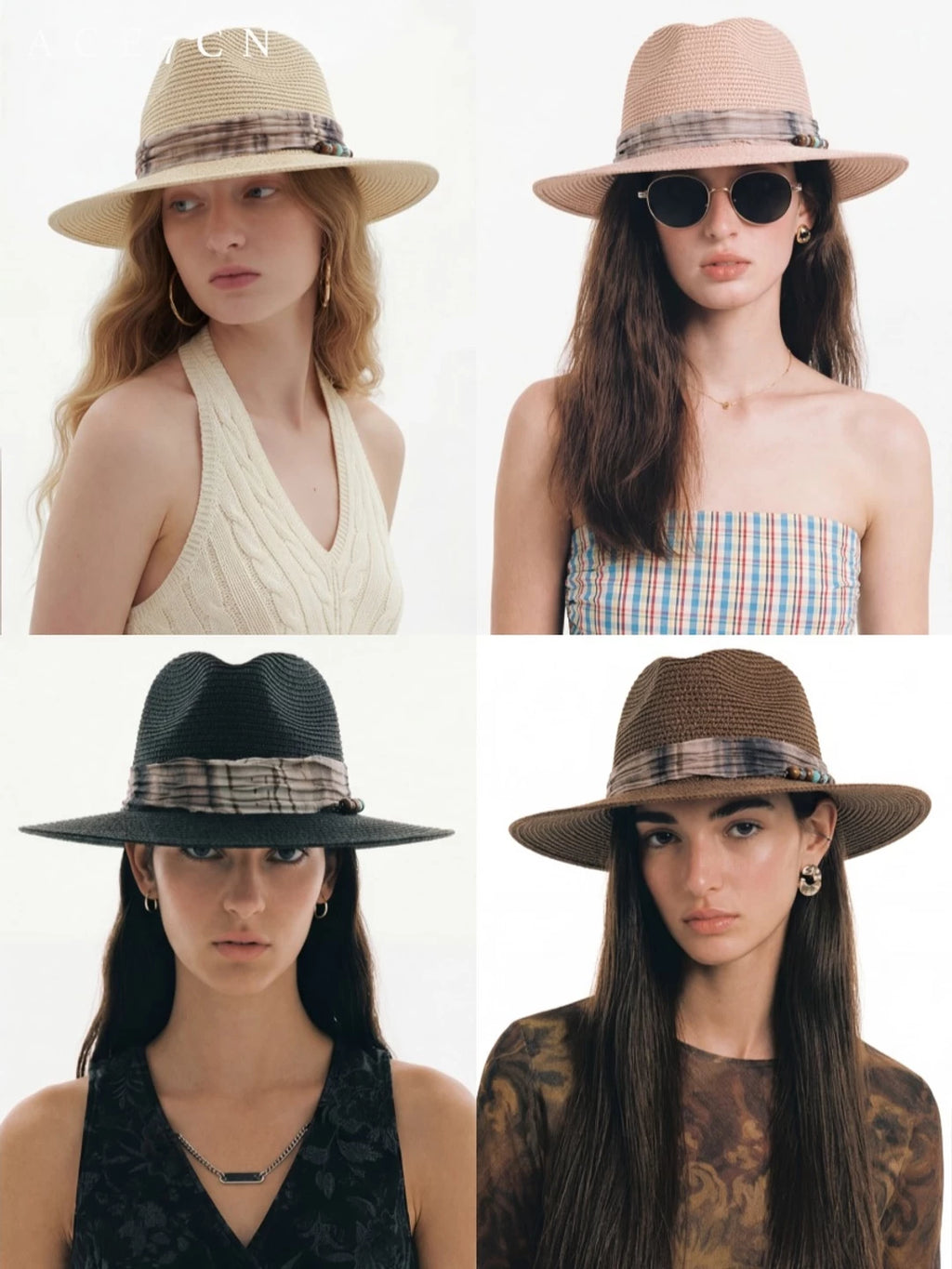 Ink-Wash Ribbon Western Fedora — ACE7CN