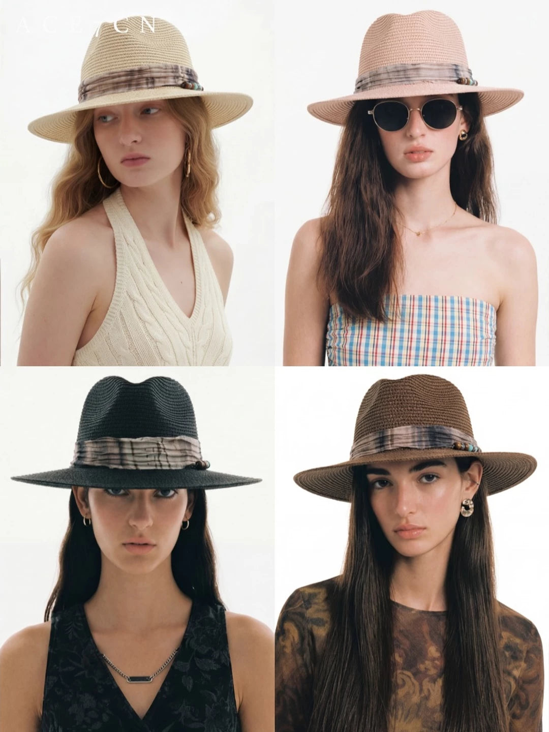 Ink-Wash Ribbon Western Fedora — ACE7CN