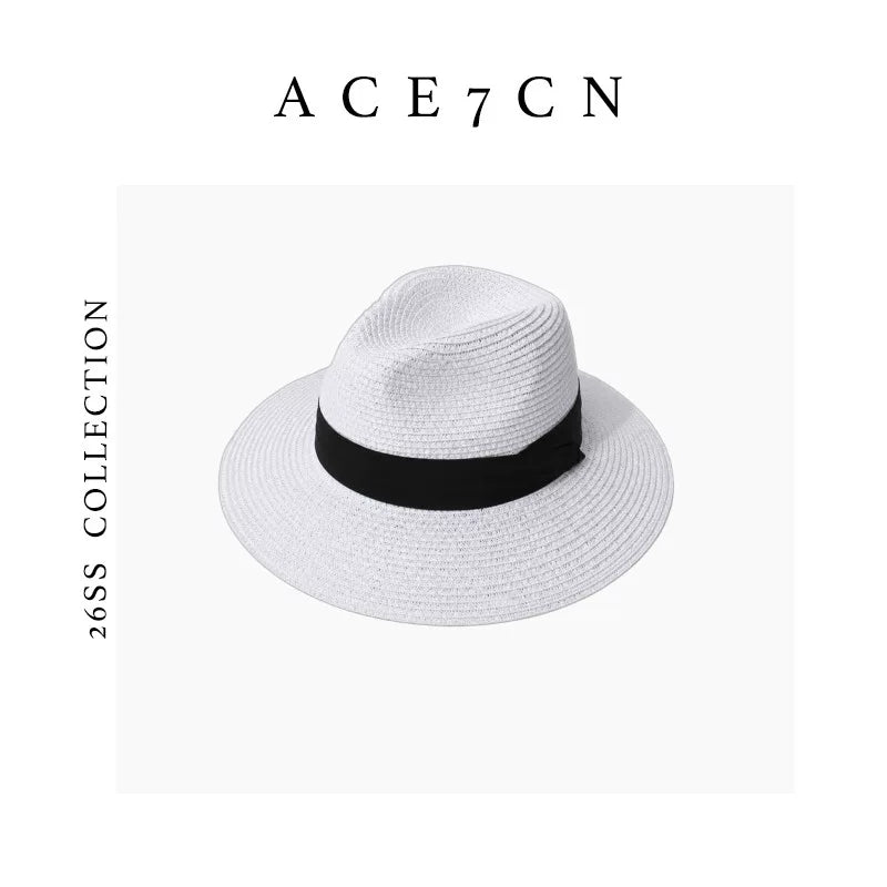 Wide-Brim Straw Panama Hat — ACE7CN