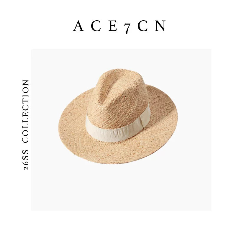 Natural Raffia Fedora — ACE7CN