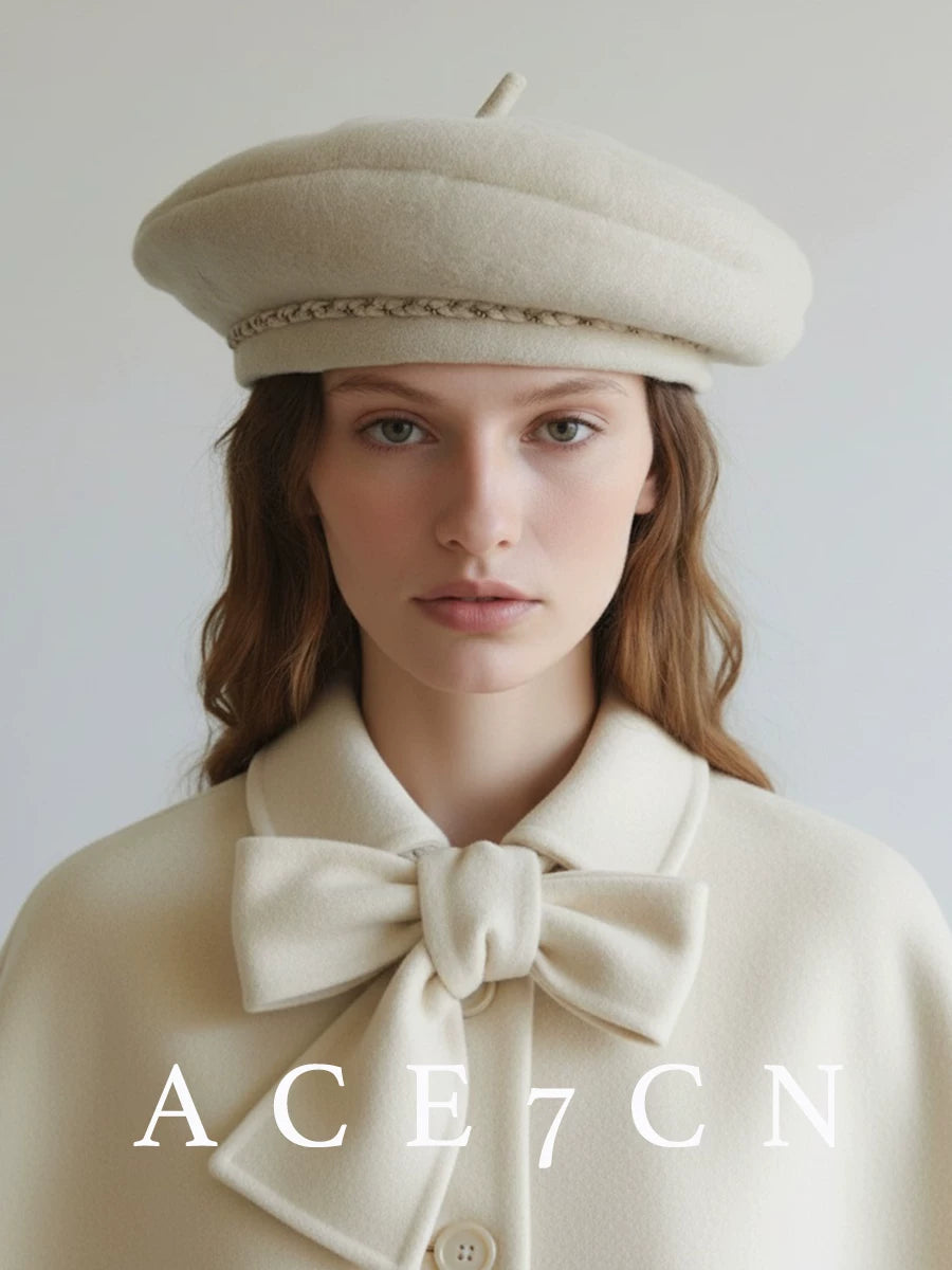 Soft-Crown Wool Beret — ACE7CN