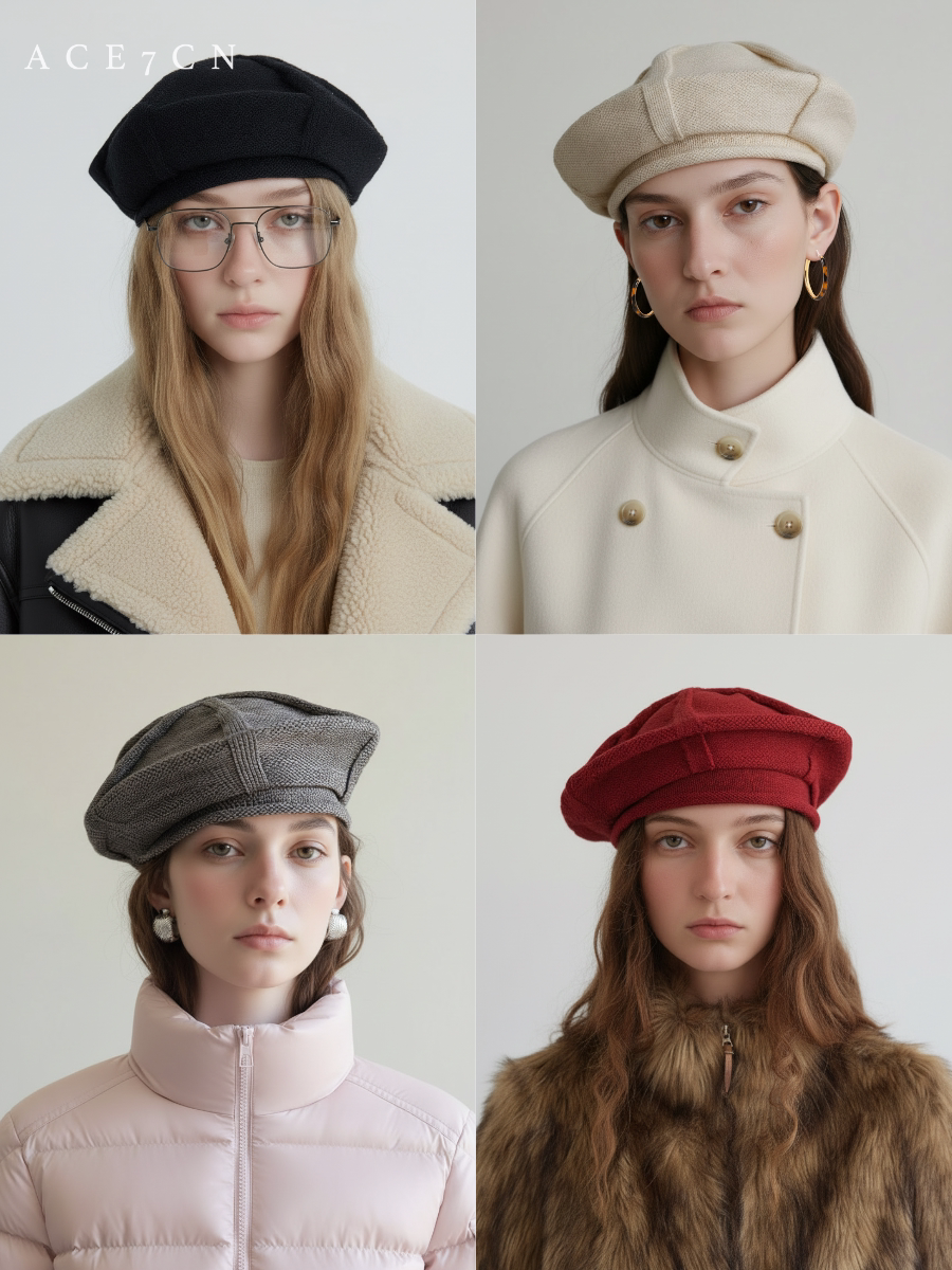 Slouchy Octagonal Painter Beret — ACE7CN
