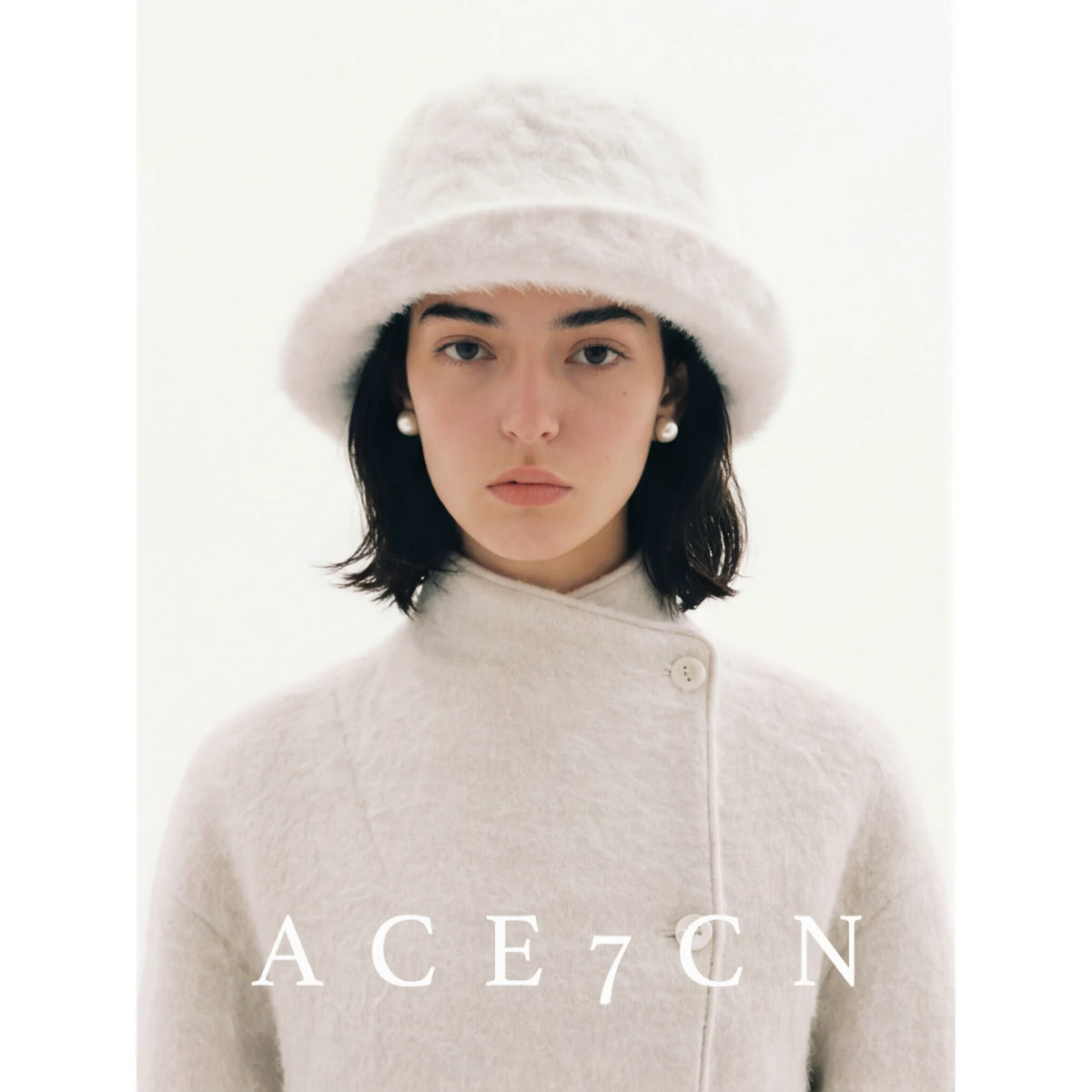 Long-Pile Angora Wool Cloche — ACE7CN