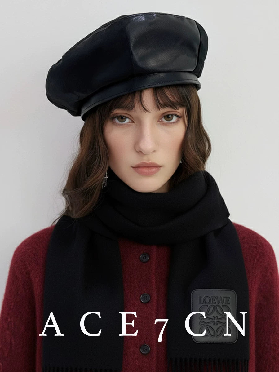 Two-Tone Suede Painter Beret — ACE7CN