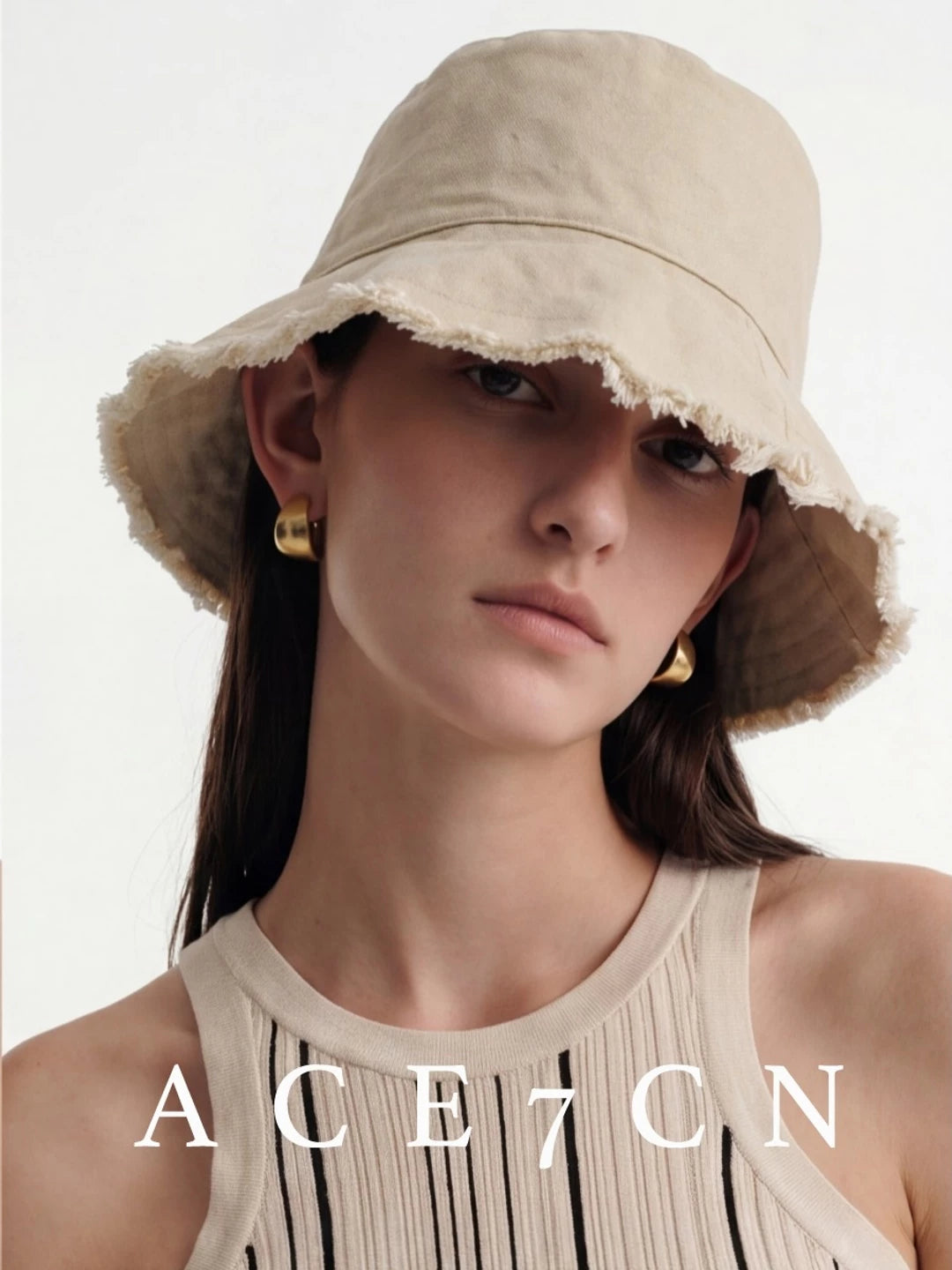 Lightweight Cotton Lampshade Bucket Hat — ACE7CN