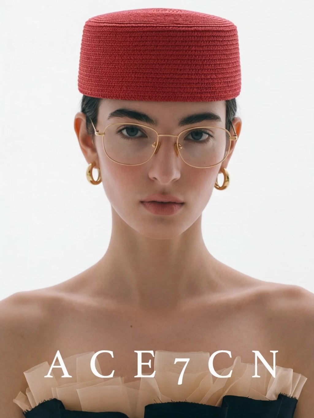 Round Straw Pillbox Hat — ACE7CN
