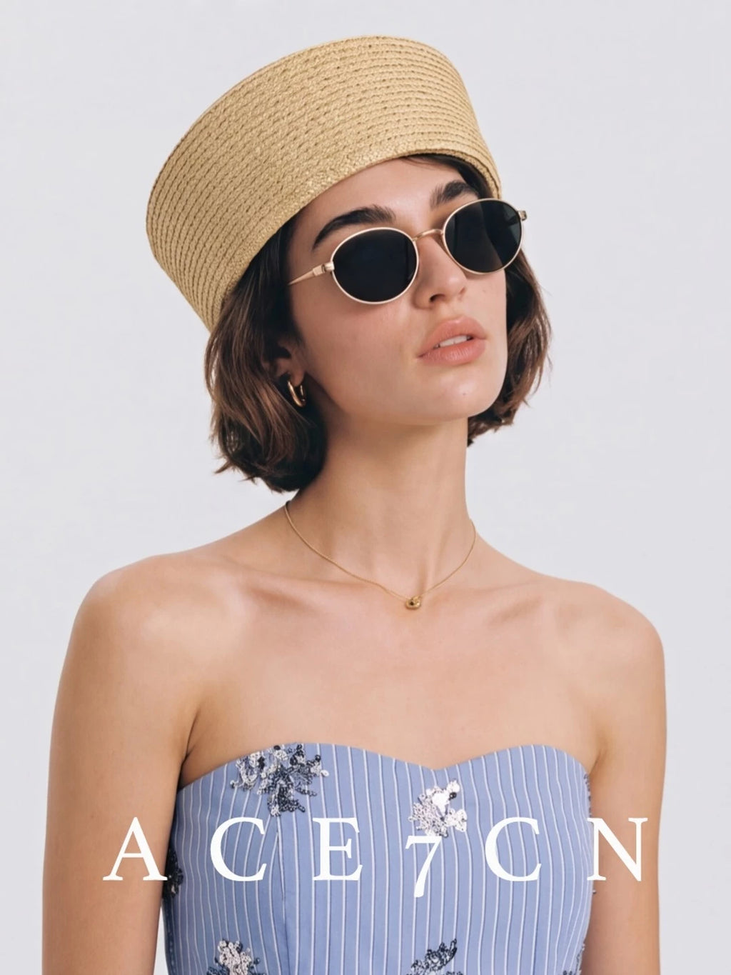 Multicolor Raffia Pillbox Hat — ACE7CN