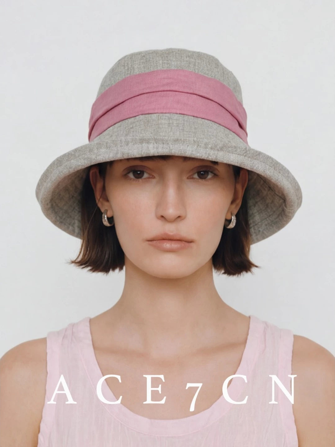 Tie-Strap Roll-Brim Bucket Hat — ACE7CN