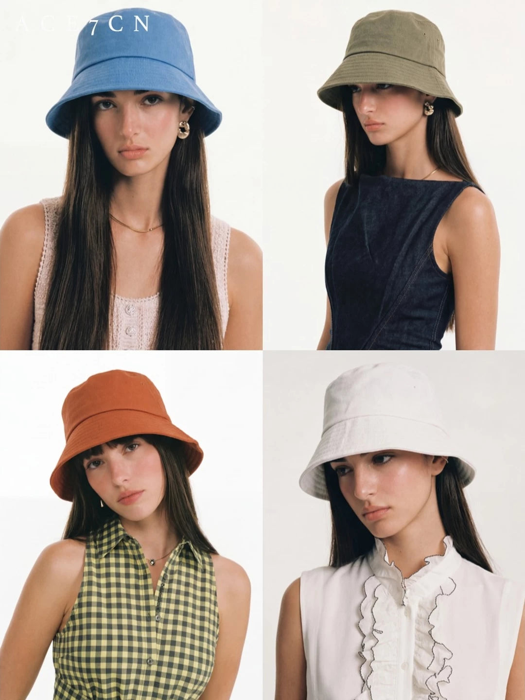 Foldable Plain Bucket Hat — ACE7CN