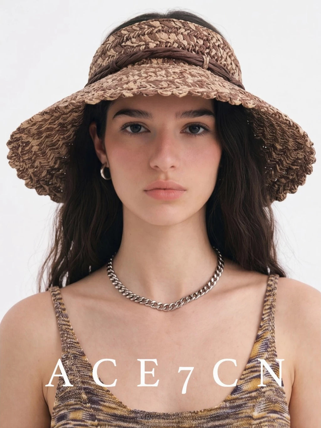 Crochet Straw Headband Visor — ACE7CN